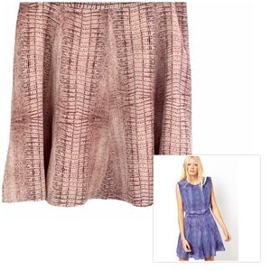 See by Chloe Python Print Silk Skirt